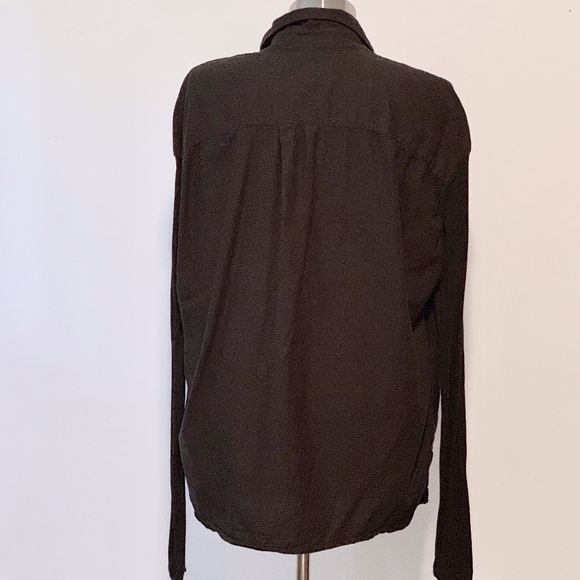 James Perse Shirt w/ Stretch Knit Sleeves Size 3/L - Picture 4 of 8